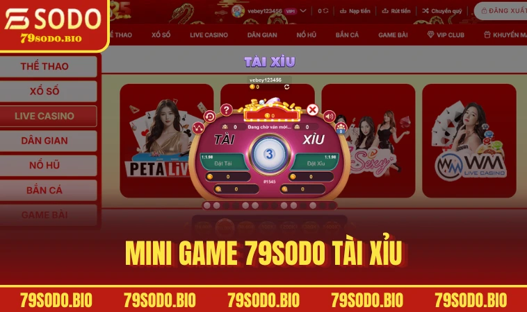 Mini Game 79SODO Tài Xỉu